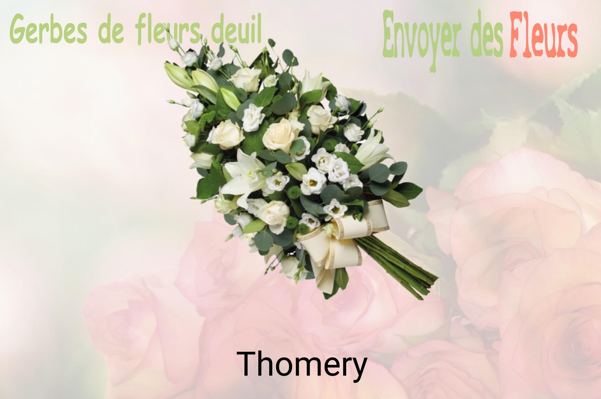 Gerbe de fleurs de deuil livrée à Thomery